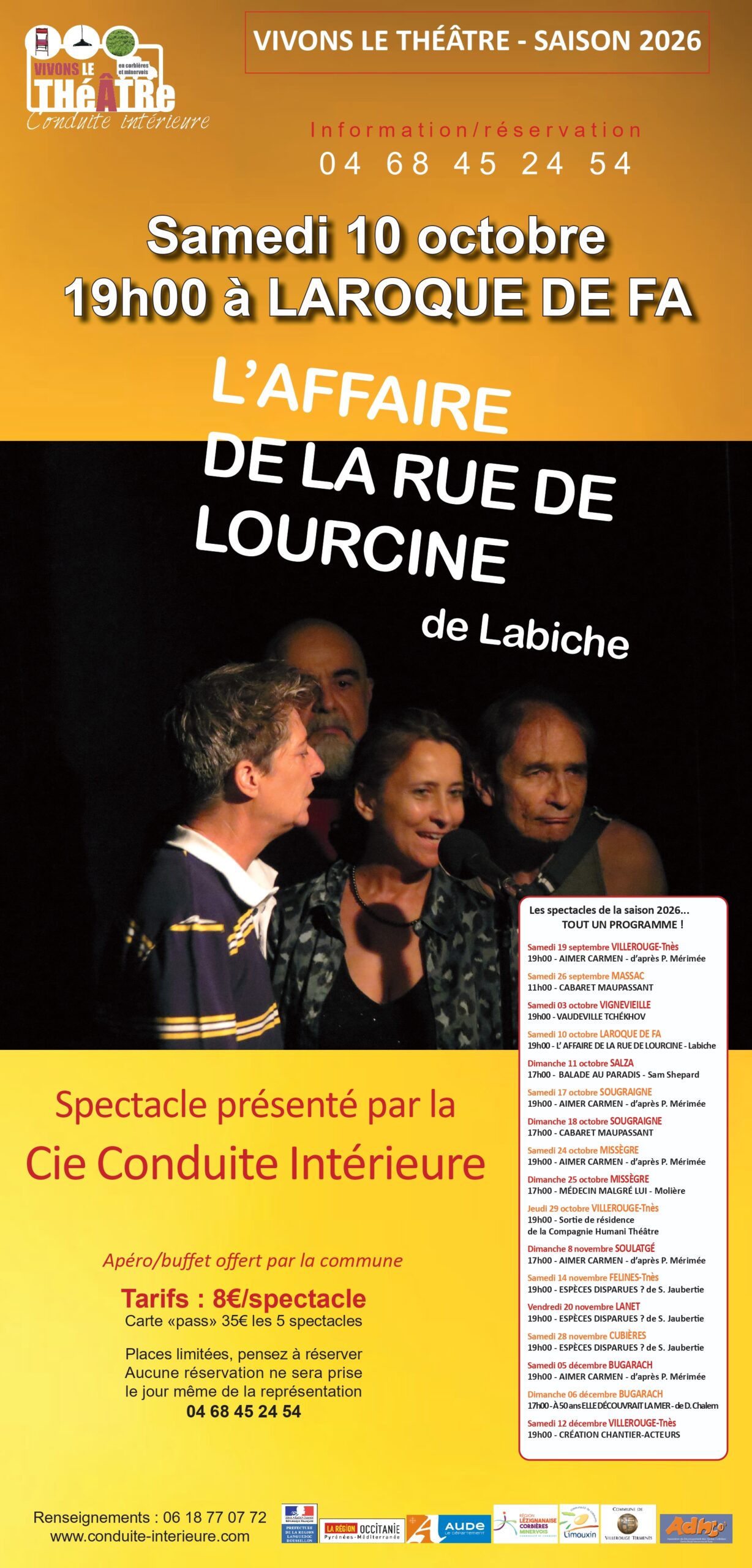 Vivons le théâtre: "L'affaire de la rue Lourcine" par Cie Conduite Intérieure